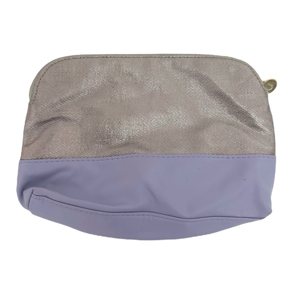 Nordstrom Handbags - Nordstrom Lavender & Metallic Two-Tone Zip Cosmetic Bag